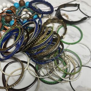 Elegant Multi-Color Bangle Set Lot over 50 pieces